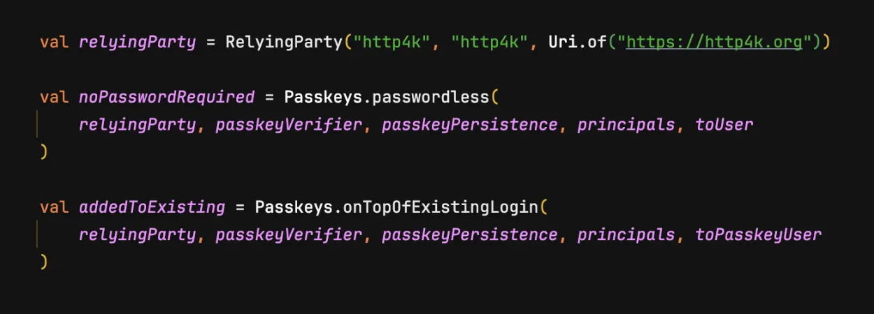 Instantiate Passkeys
